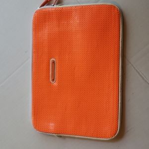 Juicy Couture neon orange sequined tablet pouch